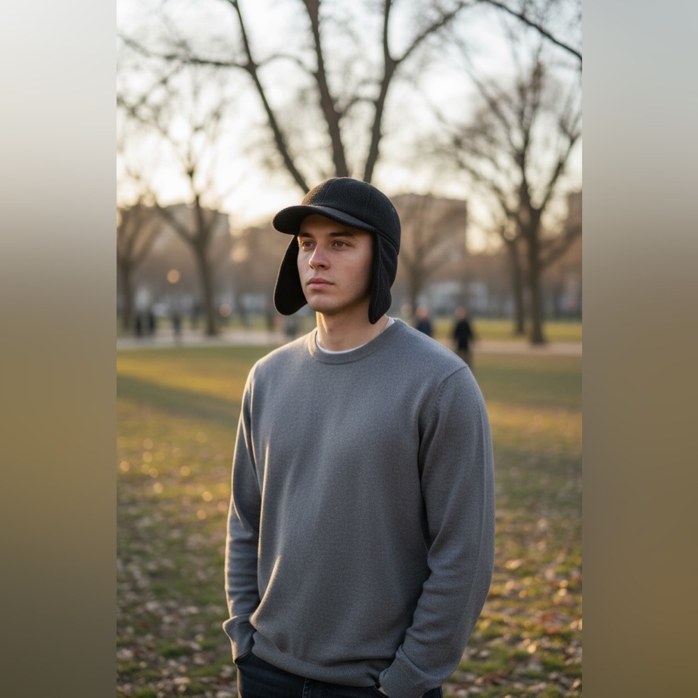 HP Black Fleece Winter Hat